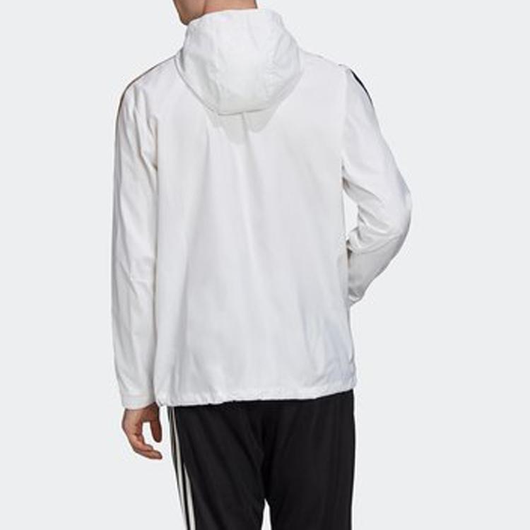 Adidas Real Madrid Printed Windbreaker Jacket Men Outerwear White GE1996