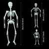Movable Glow Fake Skull Scary Halloween Props Luminous Hanging Skeleton Halloween Party Home Outdoor Yard Garden Decoration