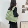 Fashion Designer Faux Fur Tote Bag for Women Handbags Autumn Winter Plush Shoulder Crossbody Bags