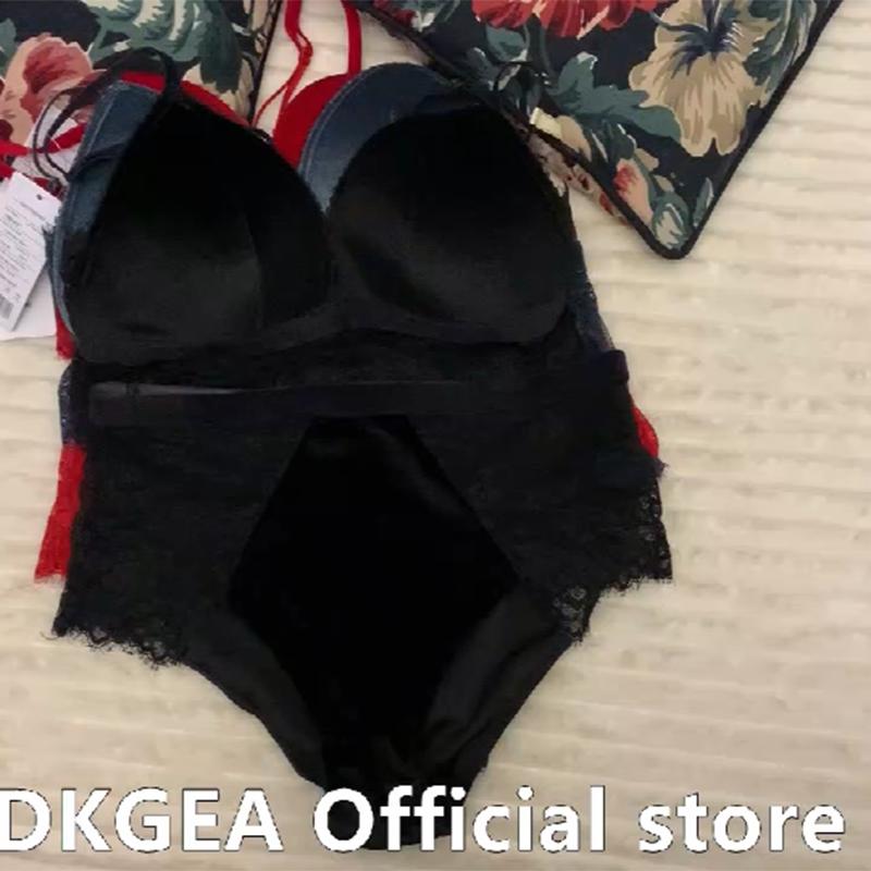 

DKGEA бархатный бюстгальтер с кружевной вышивкой женский комплект сексуального нижнего белья без косточек