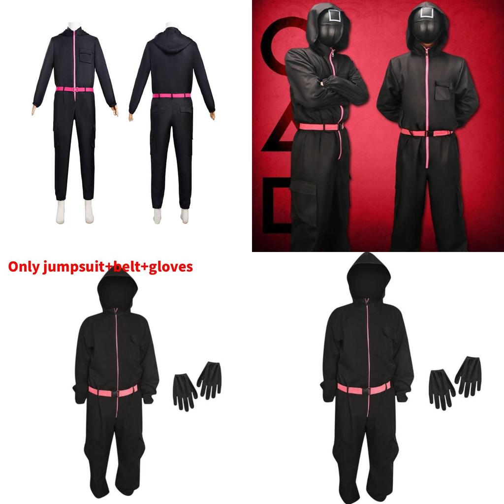 Squid Game Beliebter Film Halloween Kostüm für Kinder mit Baumwollmischgewebe Cosplay Anzug
