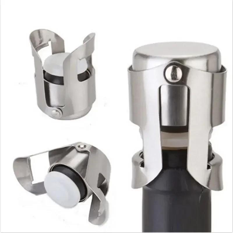 New Household Convenience Small Tools Professional Stainless Steel Champagne Sparkling Wine Bottle Sealer Stopper Accessories