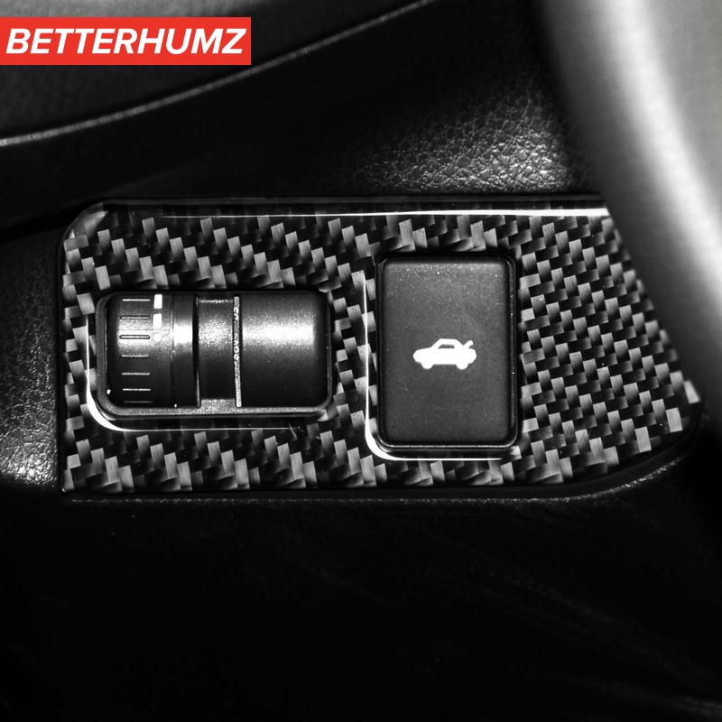 For Subaru BRZ/Toyota GR86 2013-2020 Carbon Fiber Rear Trunk Switch Button Panel Trim Stickers Car Interior Tuning Accessories