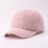 Winter neue Plüsch Strick Baseballkappe einfache warme Kappe mit gebogenem Schirm