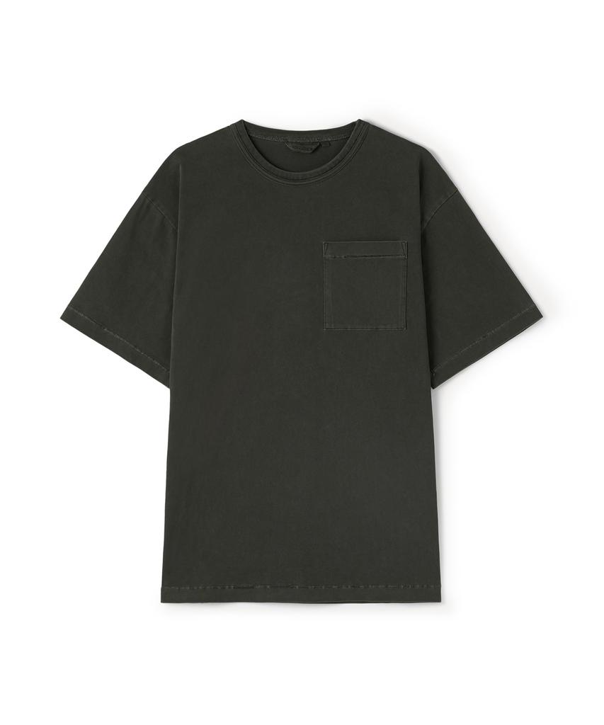 Laijeuaenbillou Garment-Dyed Everyday Cotton T-Shirt Olive (Relaxed Fit)