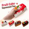 Creative Fruit Cake Squeezed Toy Super Soft Comfortable Simulation Bread Squishy Toy Handmade Funny Slow Rebound Fidget Toy