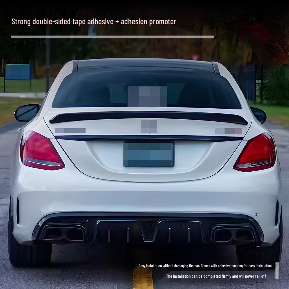 Compatible with 2015-2018 Mercedes-Benz C-Class W205 Two/Four-Door Brabus Rear Diffuser & Exhaust Tips.