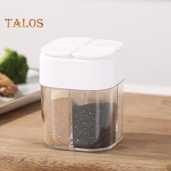 4-i-1 kjøkkenkrydderflaske Krydderbeholder med stor kapasitet BPA-fri fuktsikker salt og pepperkrukke Oppbevaringsflaske