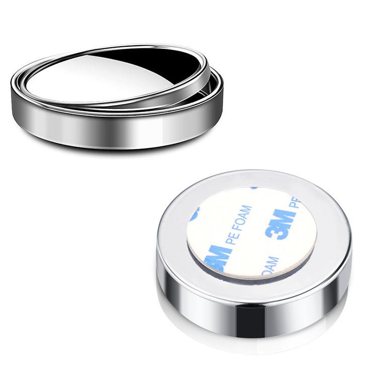 2Pcs 360 Degree Adjustable Blind Spot Mirror Car Auxiliary Rearview Convex Mirror Round Frame Wide Angle Mirrors for Car Reverse