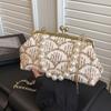 Süße Hanfu Clutch Tasche Kussverschluss Damen Muschel Tasche Lässig Pailletten Bankett Tasche Hochzeit