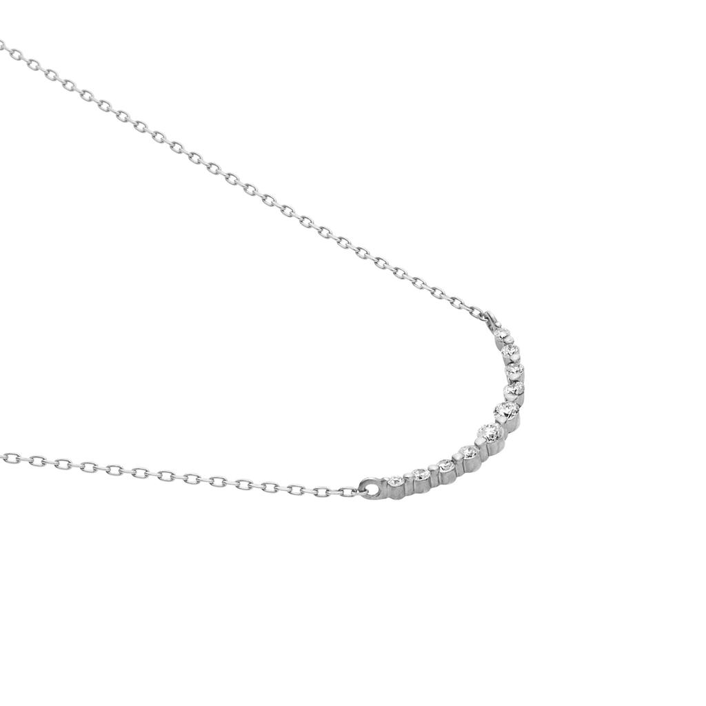 Necklace K10 White Gold Diamond Lure AJBN136340DI [Vendome Aoyama] [Official]