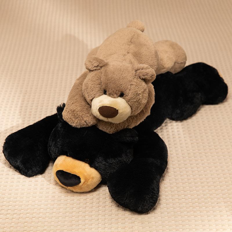 Cute Lying Down Bear Doll Plush Toy Cuddle Bear Doll Girl Bed Sleeping Throw Pillow Doll Cushion