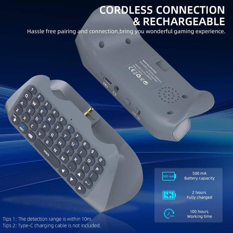Voice Chat Board Wireless Controller Keyboard for Game Console Bluetooth-compatible Chatpad for Gaming Live Chat