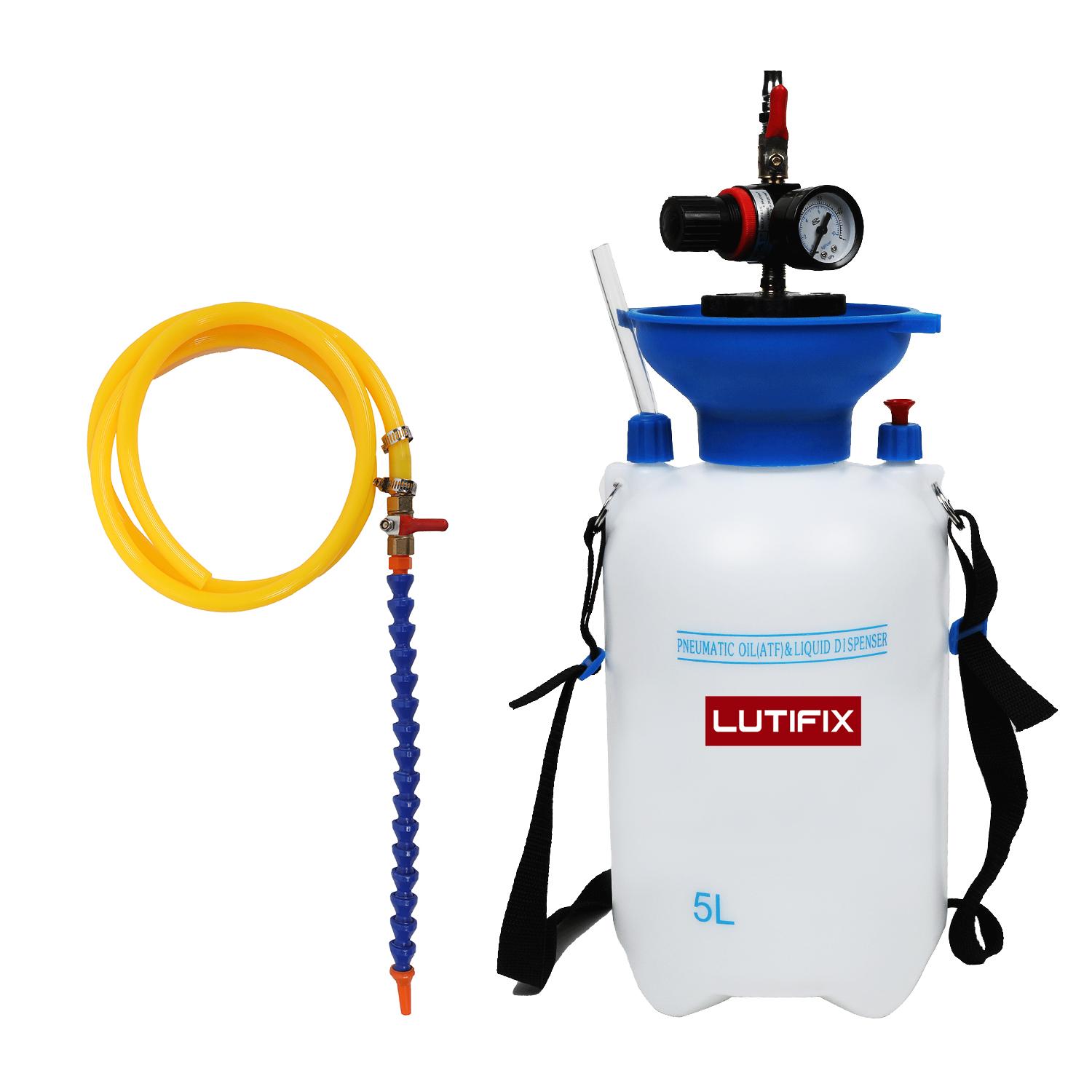 

LUTIFIX 5L Pneumatic Gear Oil Pumping Pump High-Speed Oil Injector Filling Automobile Automatic Gearbox Transmission ATF Oil 5L