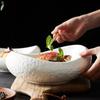 European-style Irregular Ceramic Tableware Bowl Noodle Bowl Plate Steak Salad Snack Cake Dishware Insulation