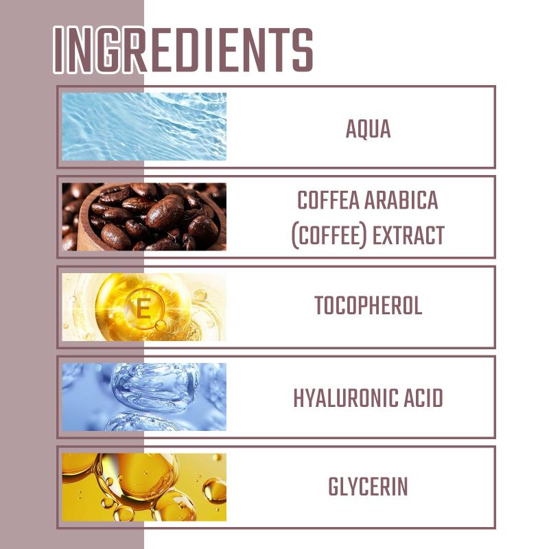 Coffee Eye Serum Eye Bag Puffiness Removal Lightening Fine Lines Firming Nourish Moisturizing Lift Anti Dark Circles Eye