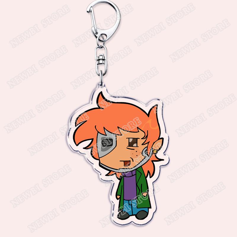 Popular Eddsworld Tord Keychains for Accessories Bag  Anime Comic Ringo Edds Meme Keyrings Jewelry Gamers Fans Friends Gifts