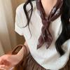 70Cm Polka Dot Flower Small Square Scarf Women Versatile Headwear Luxury Scarf Shawl Bag Accessories Casual Elegant Breathable