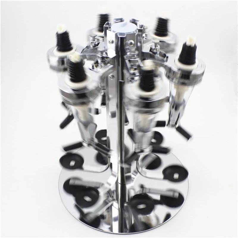 4-6 Head Rotating Wine Pouring Rack Bar Pourer Bar Rack Bar Supplies 30ml Quantitative Pouring Cabinet Wine Cabinet