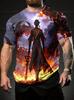 Men's Retro 3D Graphic Print T-Shirt - Perfect for Daily Wear and Vacation