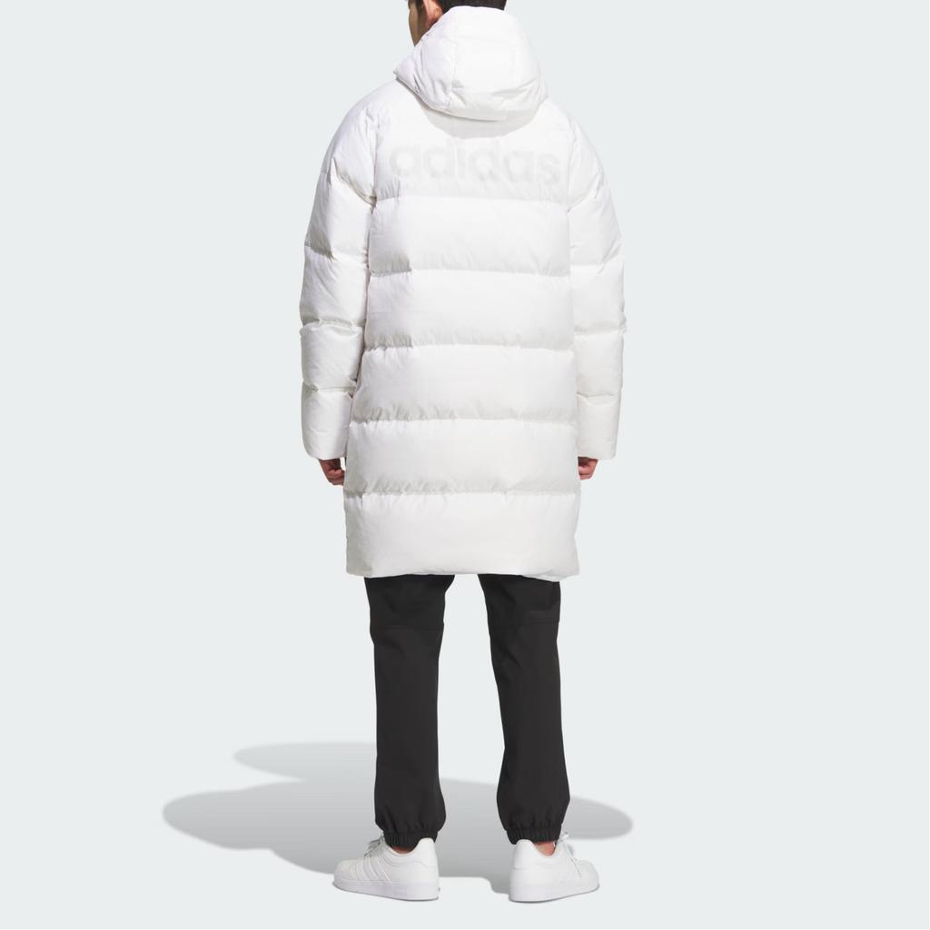 Adidas Down Jackets Men's White Hooded Moderate Down Jacket KQ5515