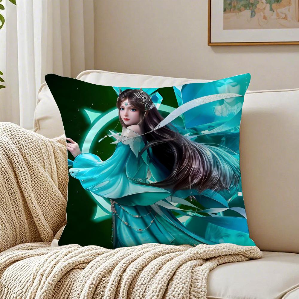 Epische Martialische Chinesische Anime SSoul Land Kissenbezug Kissenhülle Milbenschutz Wohnzimmer Sofa Dekor Kissen Zimmer