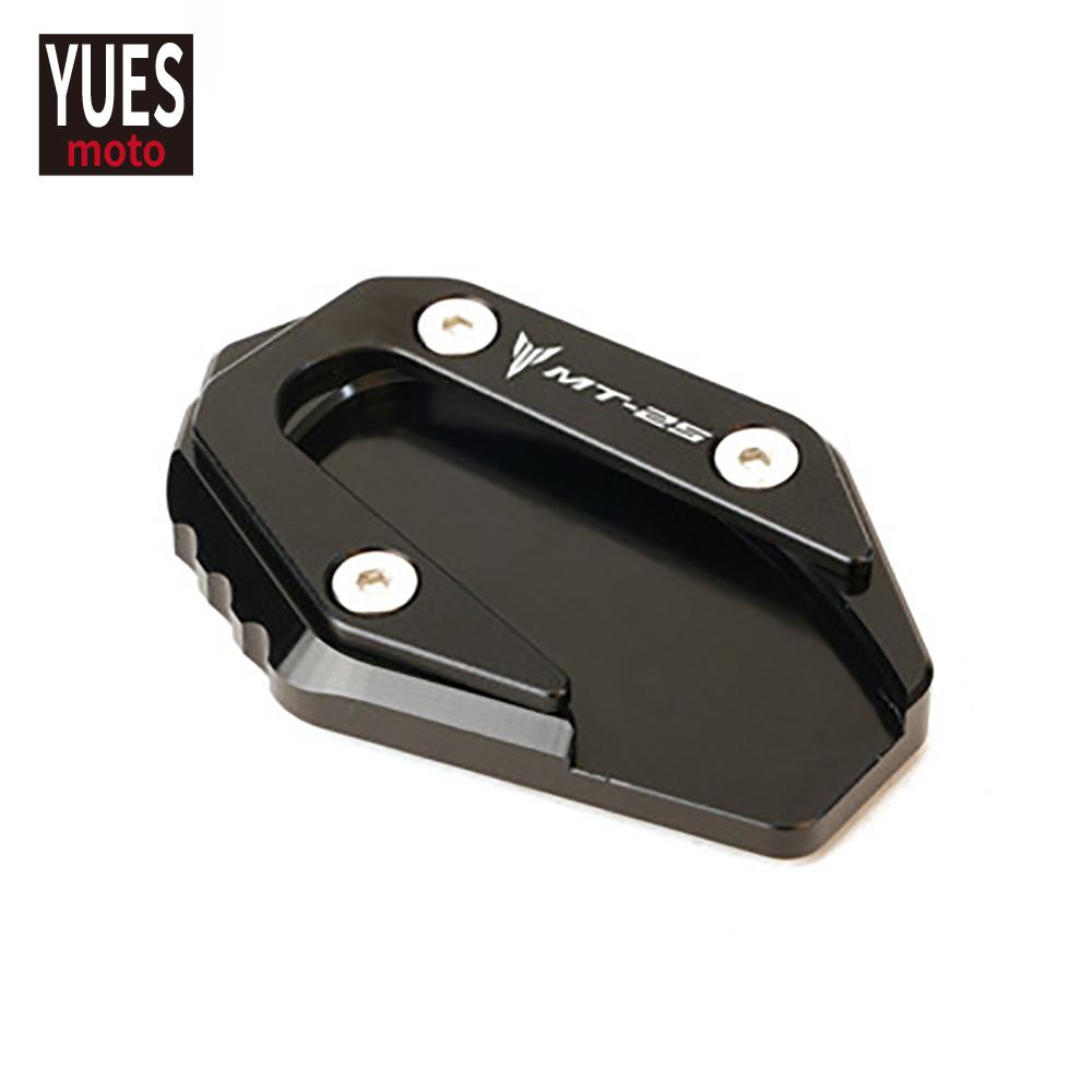 Motorcycle Accessories CNC Kickstand Foot Side Stand Extension Pad Support Plate For YAMAHA MT-25 MT25  MT 25