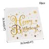Dot Gold Polka Stamping Happy Birthday Party Decor Supplies Tableware Disposable