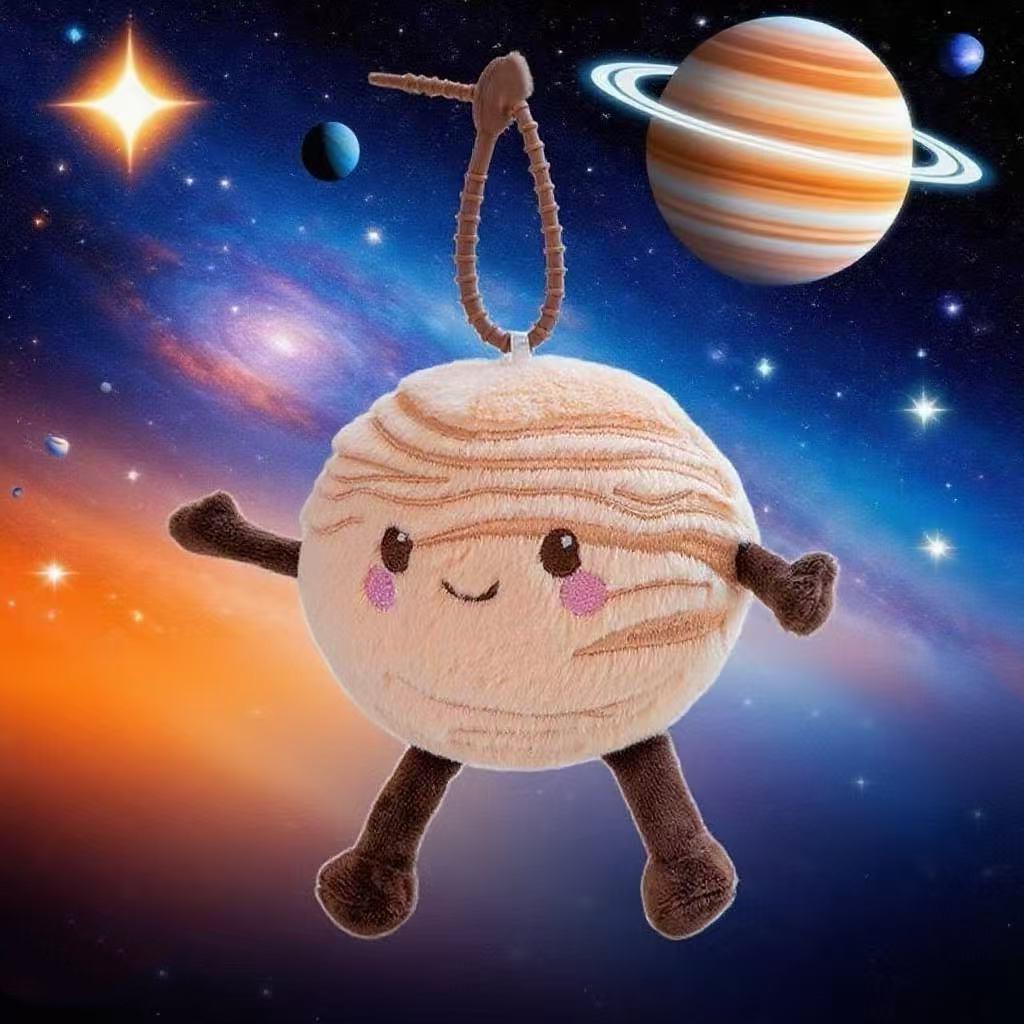 Creative Sun Moon Earth Venus Saturn Mars Cartoon Plush Pendant For Kids Room Decor