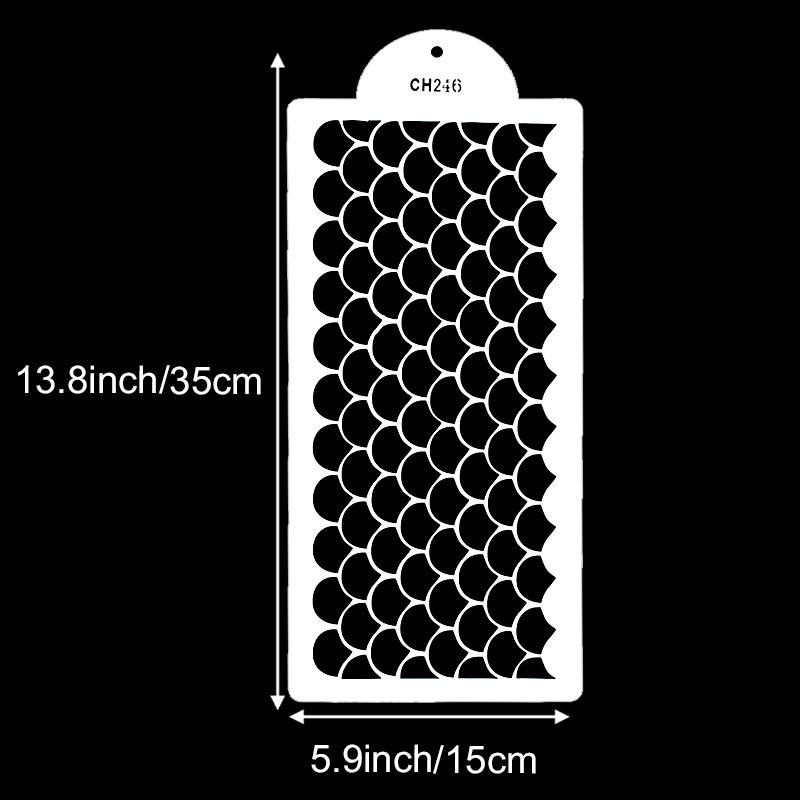 Balık Pulu Şablonu Yüz Boyama Şablonları Boyama İçin Şablonlar Makyaj Şablonu Yeniden Kullanılabilir Yüz Boyası Şablonları