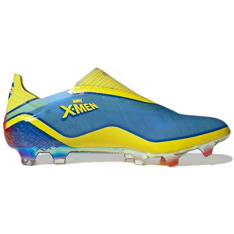 Marvel x adidas X Ghosted+ Schnürlos FG Cyclops Herren Sneaker Blau Lebhaft-Rot Leuchtend-Gelb FW6907