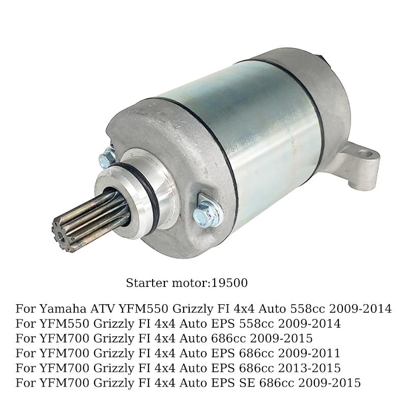 

19500 Starter Motor For ATV Yamaha Grizzly 550 700 Kodiak 700 Replace For 28P-81890-00-00 28P-81890-01-00 410-58036 SMU0512 SM17 MT109
