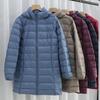 Light Down Jacket Women's Medium and Long 2026 Autumn and Winter New Korean Version Slim Fit Large Size Light Jacket Removal Cap