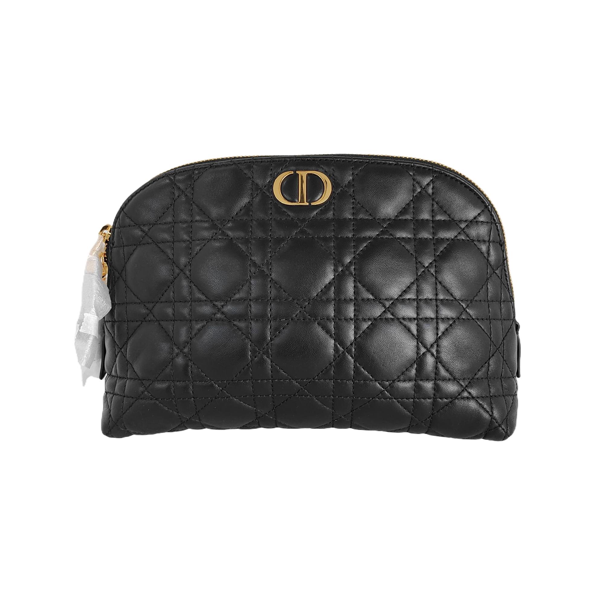 [Pre-Owned] Caro Series Woven Lambskin Makeup Bag - Excellent #W0QA60 ONE SIZE