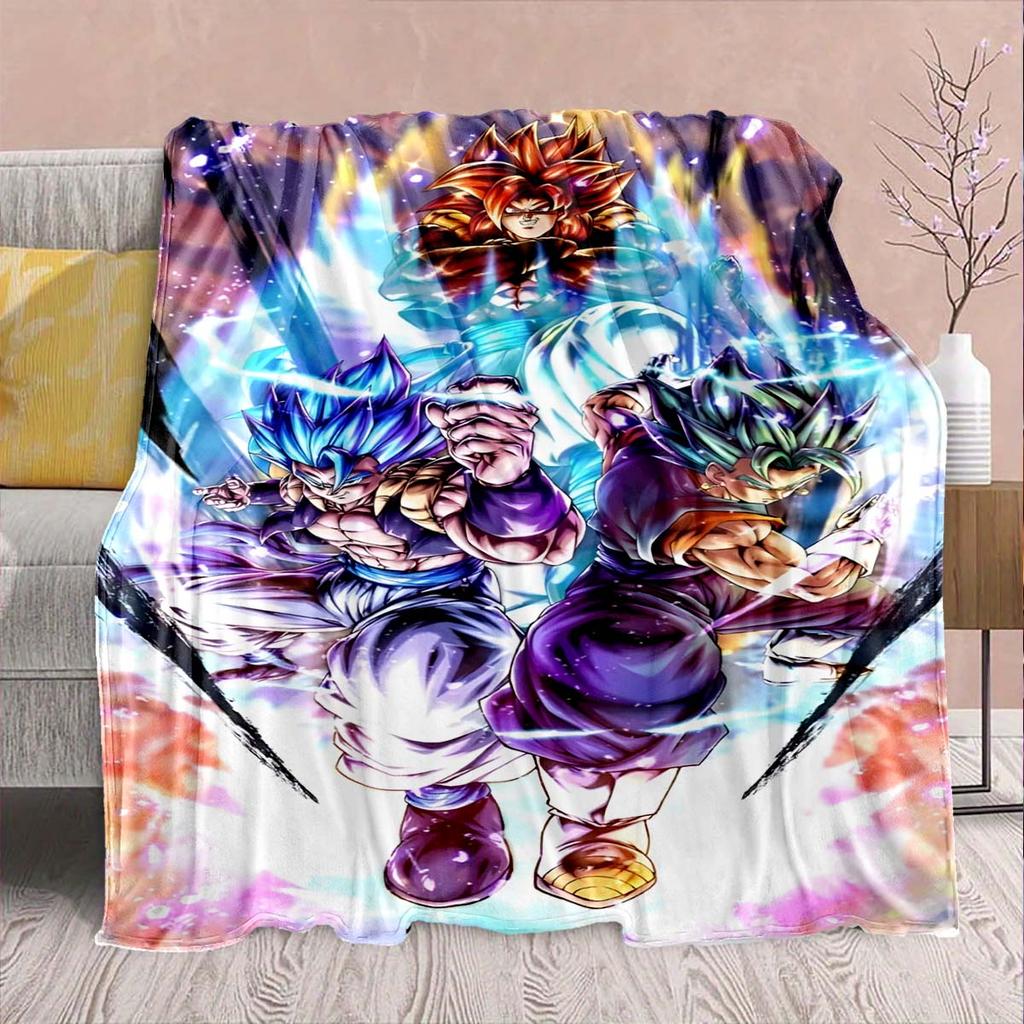 Coperta in Flanella Anime Dragon Ball - Morbida Calda Perfetta per Divano, Biancheria da Letto Campeggio Viaggio Ufficio Decorazione Casa -QJY