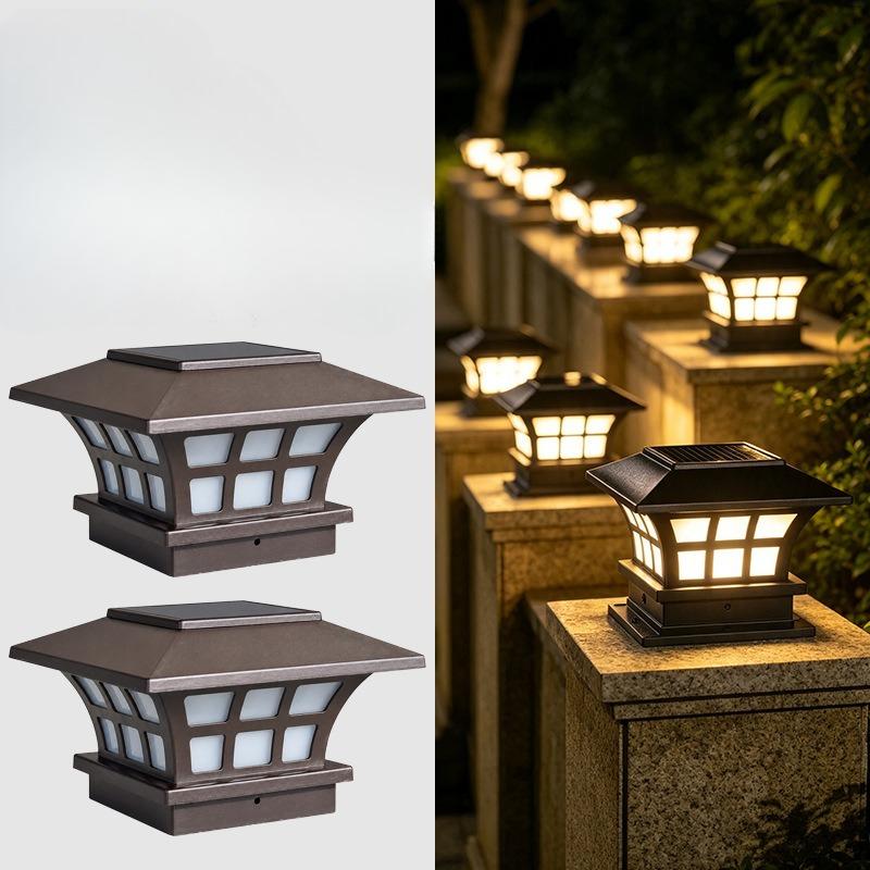 1Pc Solar Coffee Stigma Lamp Wall Lamp Garden Wall Lamp Waterproof Lamp Induction Led Lamp Outdoor