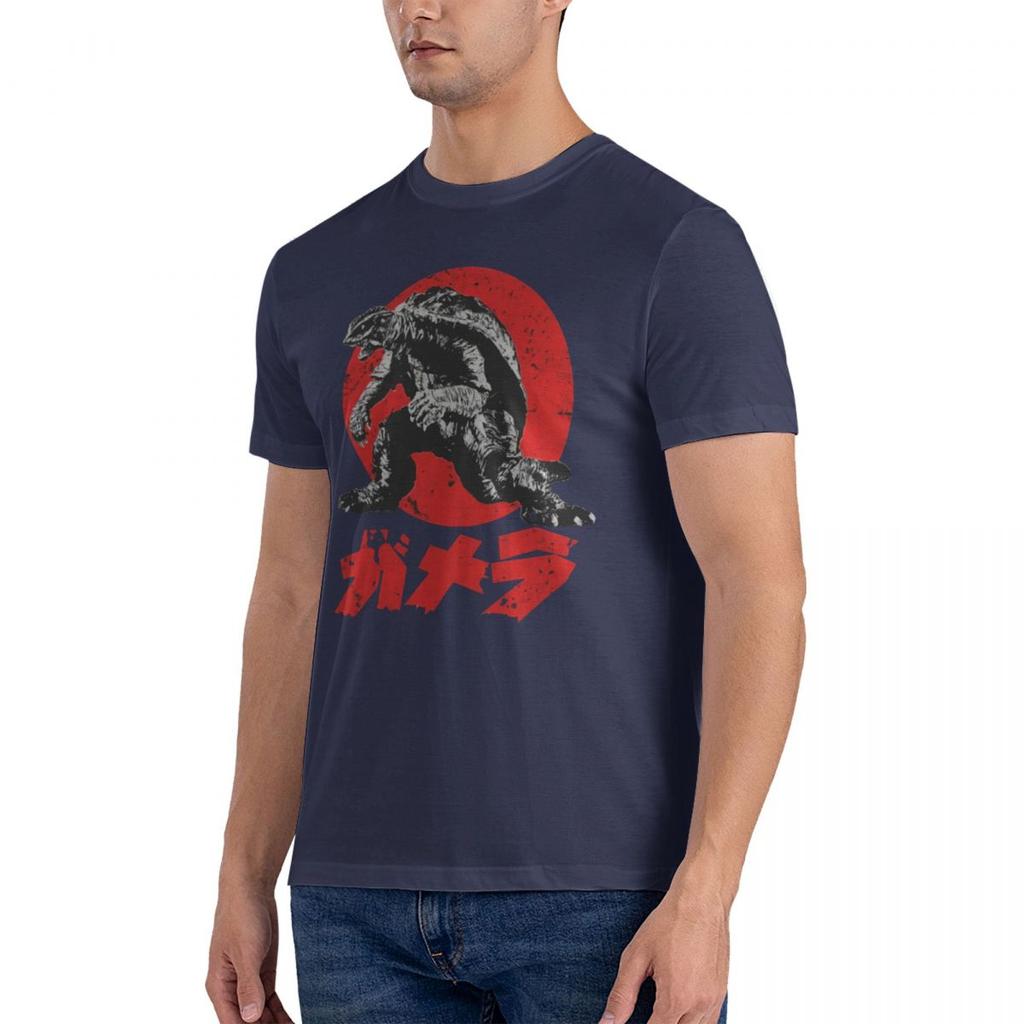 2024 Summer Men Gameraed Crew Neck TShirt Bandai Movie Monster Series Tops Funny Anime Customizable For Unisex T Shirts y2k