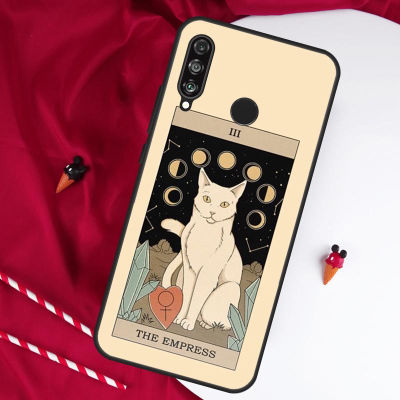 The Empress Tarot Cat Art Print For Huawei Nova 11 Pro 9 10 SE Y60 Y70 Y90 Y61 Y91 Y73 Y72 12i 11i 8i P20 P30 P40 Lite Case