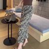 Korean Style Summer Straight Skirt for Ladies Elegant Floral Print High-Grade Side Split Slim Figure-Flattering Chic Daily Skirt