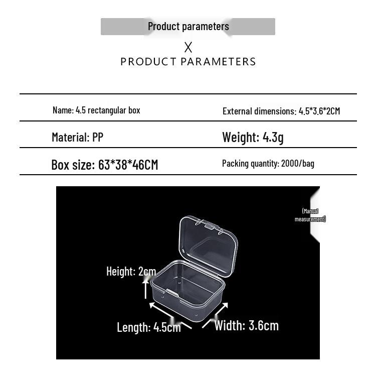 Cutie de depozitare și afișare pentru feronerie din plastic transparent