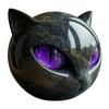 Resin Cat Head Stone Decorative Art Statue Cat Stone Statute for Halloween Bedroom Bookshelf Decoration