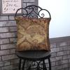 Vintage Ocean Map Pattern Cushion Cover Retro World Nautical Maps Cotton Linen Sofa Decoration Throw Pillow Case Cojines