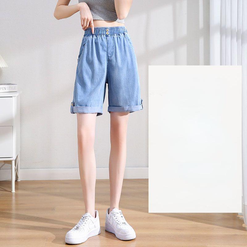 Summer Comfortable Plus Size Denim Shorts with  Lightweight Design for Women