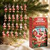Holiday Decorations for Home 2026 Christmas Flamingo Advent Calendar 24 Unique 2D Acrylic Festive Countdown Calendar Figurines Gift Lovers Keepsake