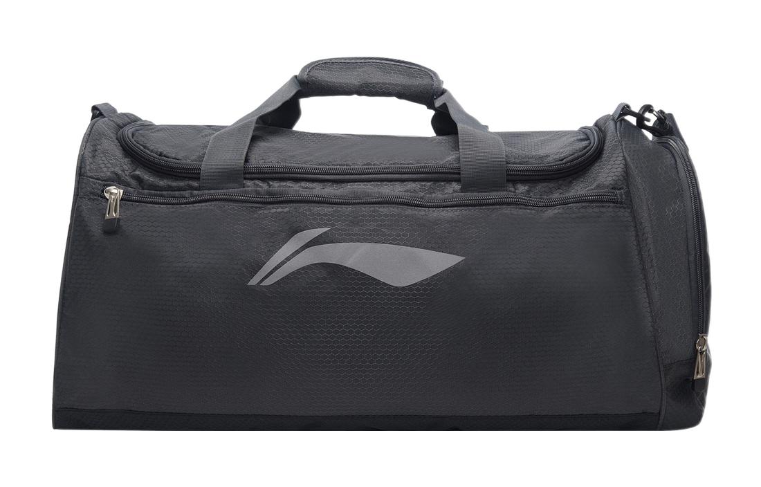 Li Ning Training Series Fabric Handbag, Shoulder Bag, Crossbody Bag, Gym Bag Large Unisex Black ABLS115-2