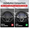 Suitable for Volkswagen Breathable Leather Matte Carbon Fiber Texture Steering Wheel Cover Suitable for Polo Golf 5 6 7 Gol Cc Passat B6 B8 Jetta 