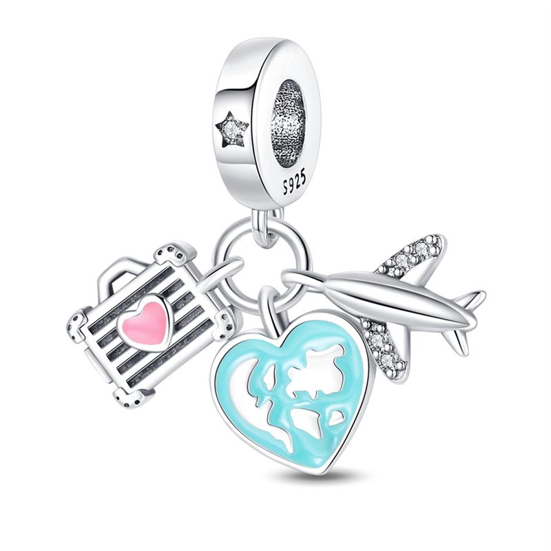 

925 Silver Statue of Liberty Pendants Bracelet Charms Fit Women Jewelry Party Decorate Beads DIY Fine Gifts Accessory