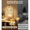 Candle Warmer Lamp with Timer | Adjustable Height & Dimmable | Base Control with GU10 Heating Bulb | Stylish Flameless Wax Melter for Large Jar