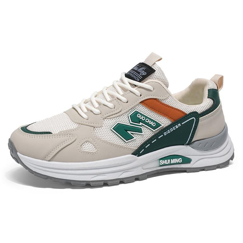 Neue Vier-Jahreszeiten-Netz-Dicke-Sohle Mittelschüler Weiche Sohle Dämpfung Bequem Sport und Freizeit Papa Schuhe