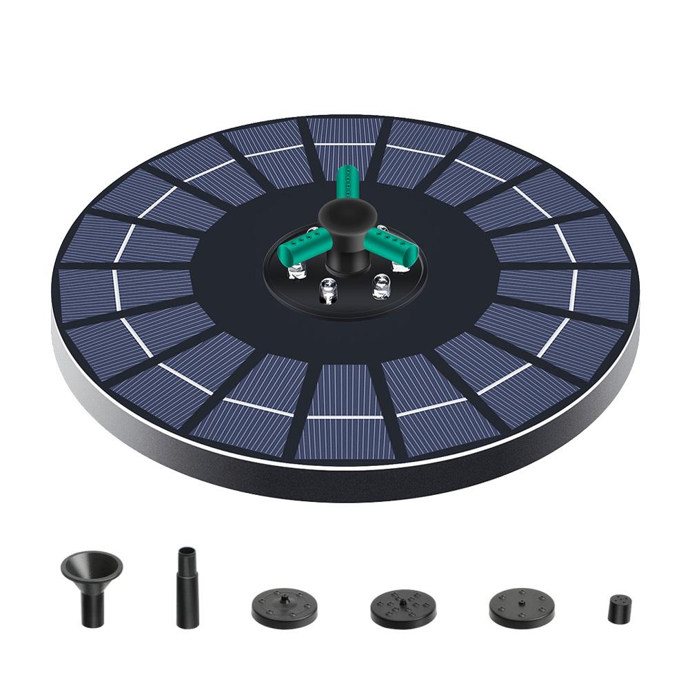 New Floating Solar Fountain Garden Waterfall Fountain Bird Bath Fountain With 360° Rotatable Nozzle Water Pump For Ponds Garden
